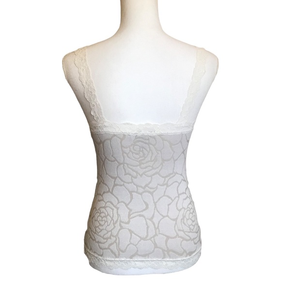 WHBM Cream Rose Lace Tank - Picture 3 of 5